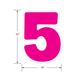 Pink Number (5) Corrugated Plastic Yard Sign, 24in